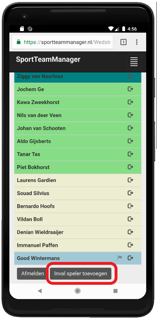 Invalspeler toevoegen